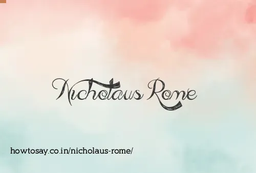 Nicholaus Rome