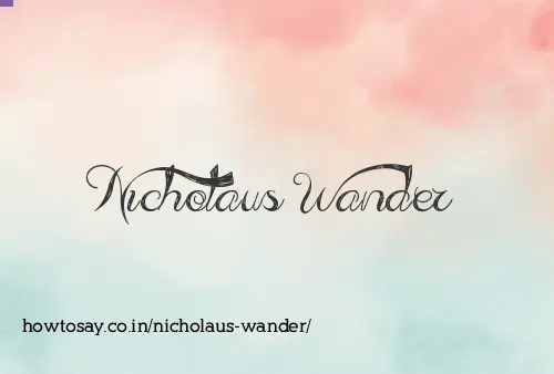 Nicholaus Wander