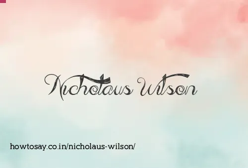 Nicholaus Wilson