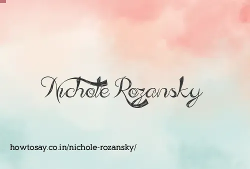 Nichole Rozansky
