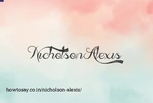 Nicholson Alexis
