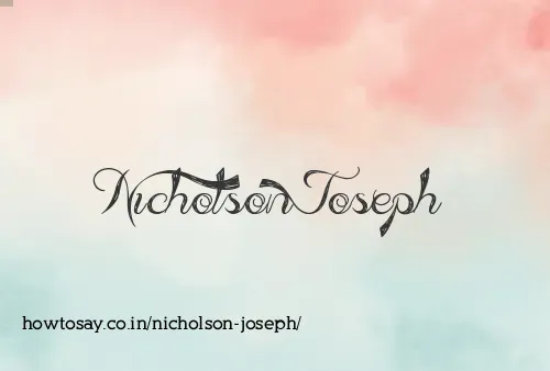 Nicholson Joseph