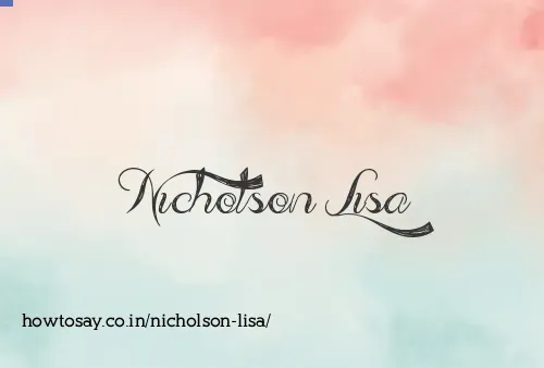 Nicholson Lisa