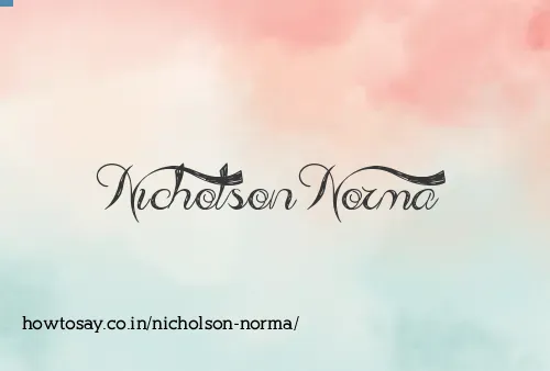 Nicholson Norma
