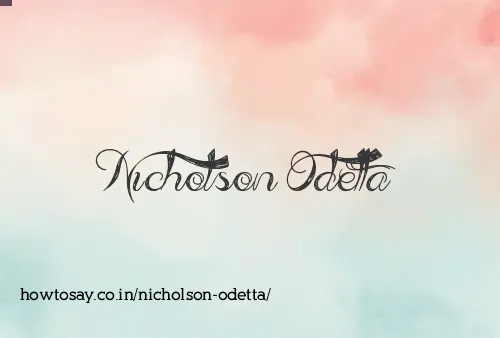 Nicholson Odetta