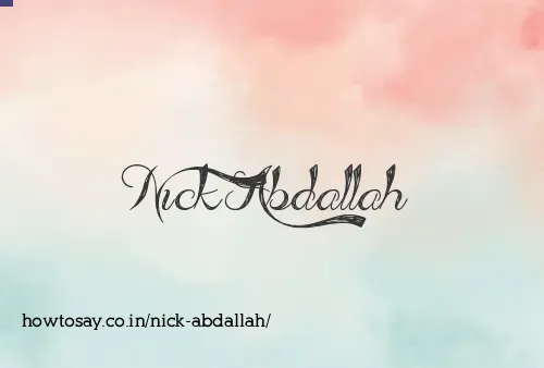 Nick Abdallah