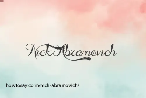 Nick Abramovich