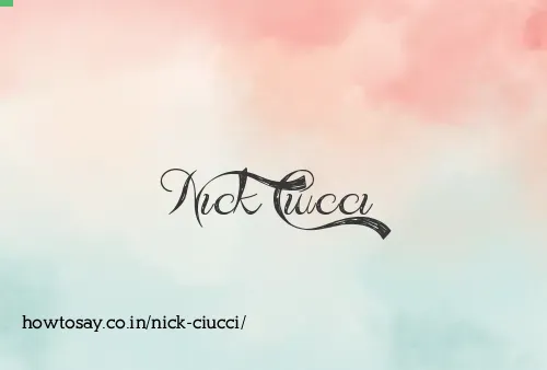 Nick Ciucci