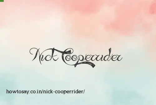 Nick Cooperrider