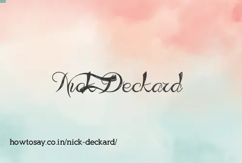 Nick Deckard