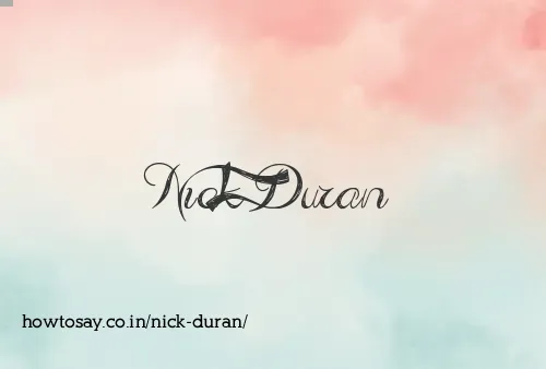 Nick Duran