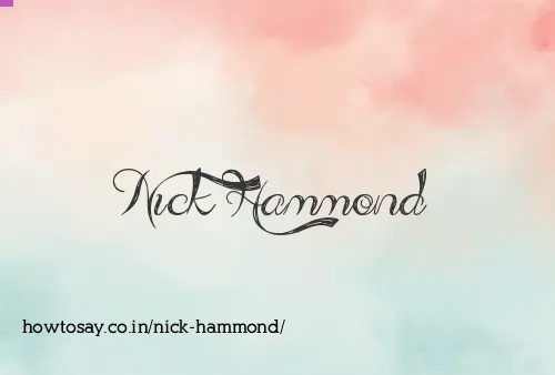 Nick Hammond