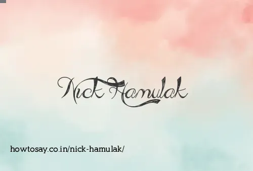 Nick Hamulak