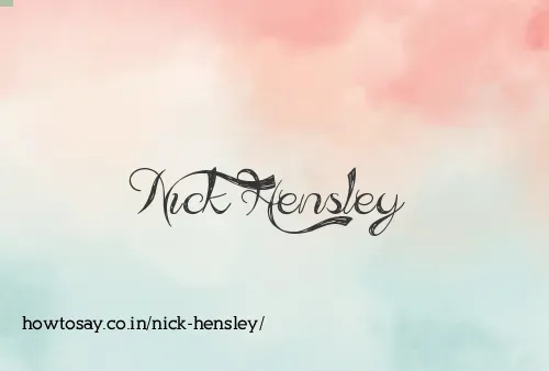 Nick Hensley