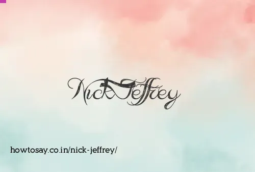 Nick Jeffrey