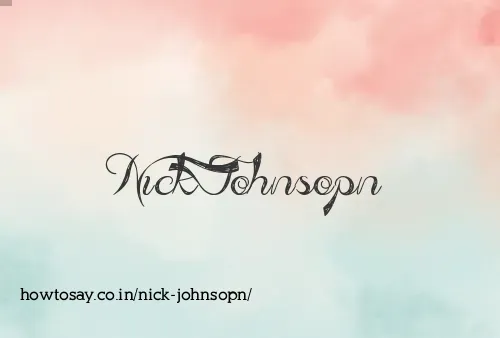 Nick Johnsopn