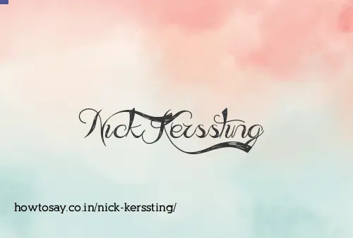 Nick Kerssting