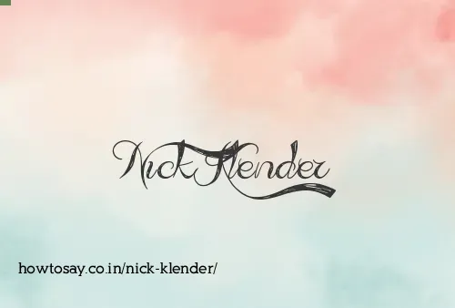 Nick Klender