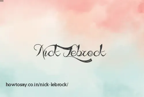 Nick Lebrock