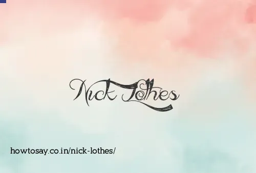Nick Lothes