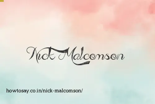 Nick Malcomson