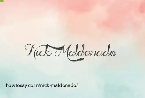 Nick Maldonado