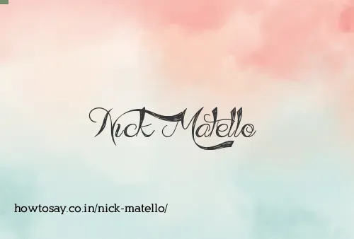 Nick Matello