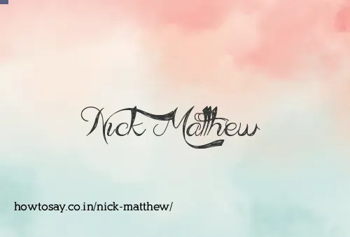 Nick Matthew