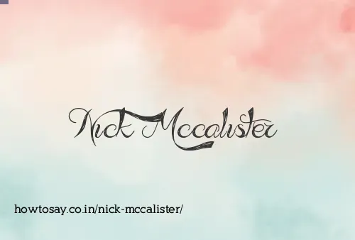 Nick Mccalister