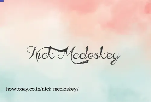 Nick Mccloskey