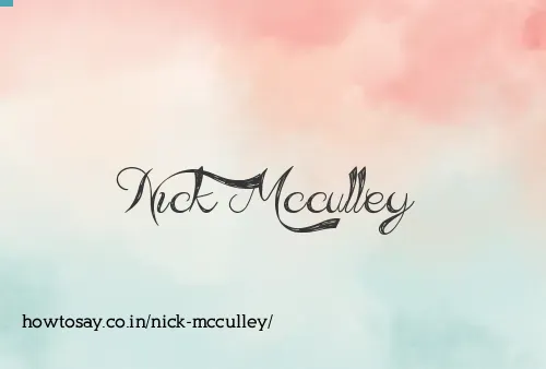 Nick Mcculley