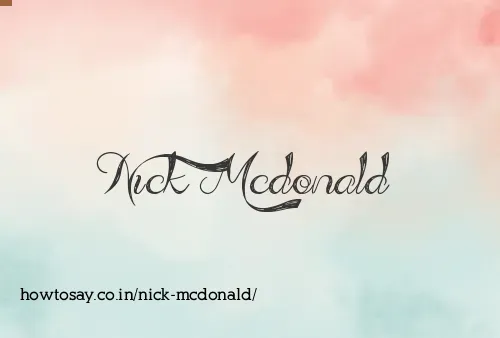 Nick Mcdonald