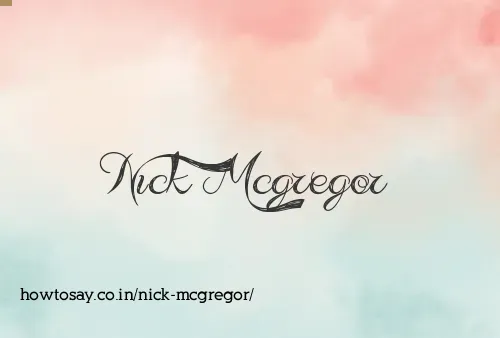 Nick Mcgregor