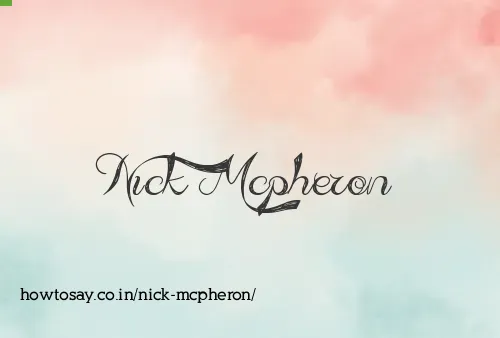 Nick Mcpheron