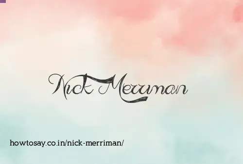 Nick Merriman