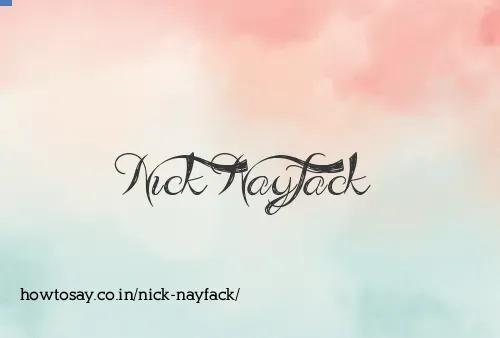 Nick Nayfack