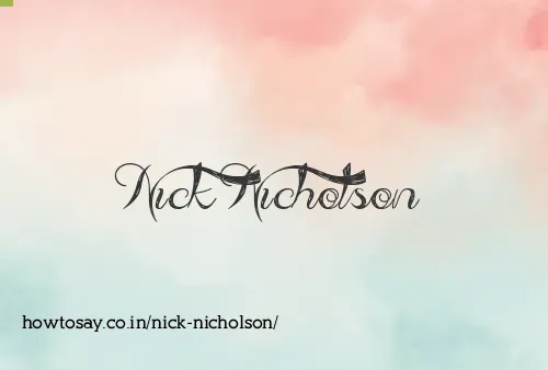 Nick Nicholson
