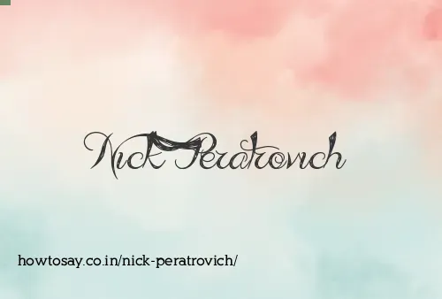 Nick Peratrovich