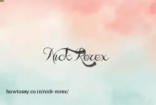 Nick Rorex