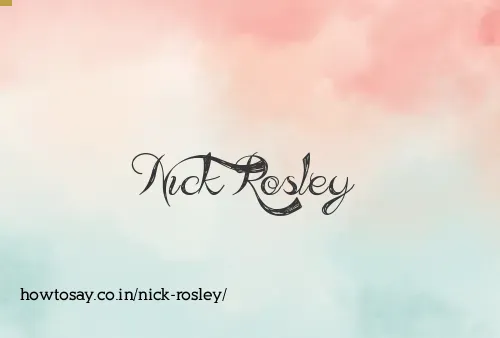Nick Rosley