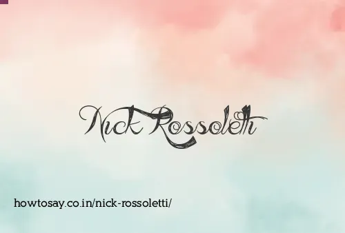 Nick Rossoletti
