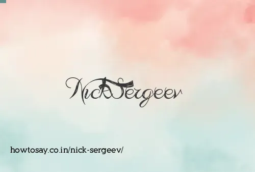 Nick Sergeev