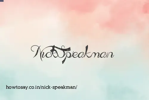 Nick Speakman