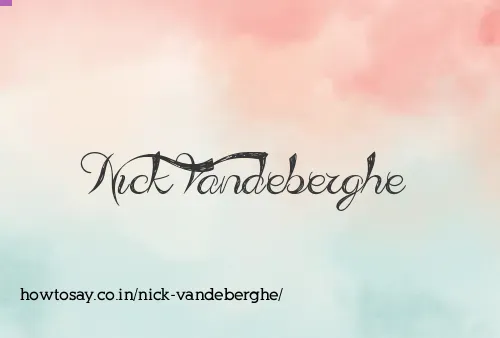 Nick Vandeberghe