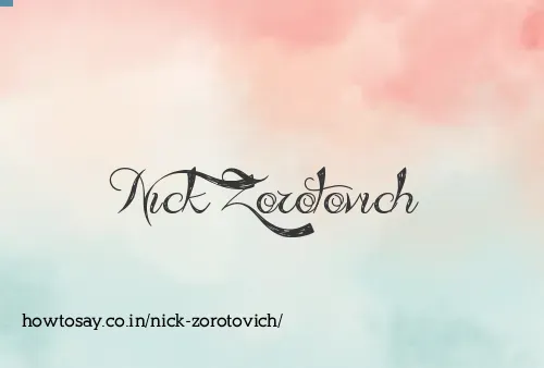Nick Zorotovich