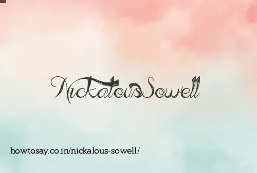 Nickalous Sowell