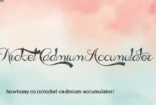 Nickel Cadmium Accumulator