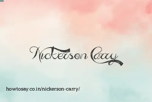 Nickerson Carry