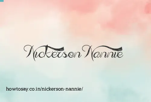 Nickerson Nannie