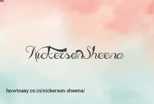 Nickerson Sheena